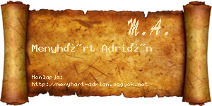 Menyhárt Adrián névjegykártya