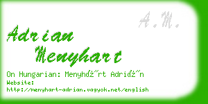 adrian menyhart business card